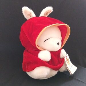 🐰Plush MASHIMARO Bunny in Red Hoodie Cloak